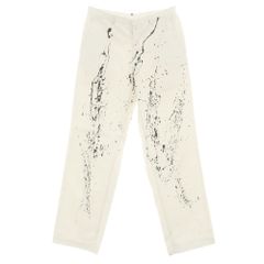 【中古】ジルサンダー JIL SANDER ペンキ加工 チノパンツ オフホワイト【サイズ46】【メンズ】