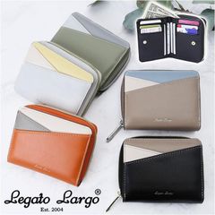 ●Legato Largo  レガートラルゴ 財布 二つ折り legato largo LJ-X0172 - LGY お財布 ウォレット ラウンドファスナー シンプル