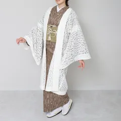 新品 未使用 レース 羽織 ホワイトクリーム 長羽織