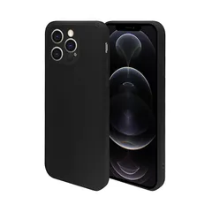 Zeunoen iPhone 12 Pro ケース 耐衝撃 シリコン カバー 軽量 薄型 柔軟 アイフォン12Pro スマホケース マット質感 指紋防止 擦り傷防止 落下防止 滑り止め ストラップホール付き (ブラック) 1