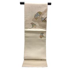 美品 長尺 □ 染縫 本加工 桜に玩具柄 塩瀬地 正絹 名古屋帯 - メルカリ
