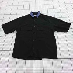 ◇ ⊂ EMMA CLOTHES 엠마 클로즈 느긋한 반소매 셔츠 사이즈 M 블랙 계 남성 E [1509100079033]