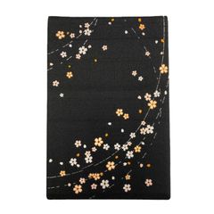 【在庫処分】御朱印帳 大判 182×122mm 織り生地 御城印帳 (Styleneo) ご朱印帳 御朱印帳 生地 (織彩黒_さくら)