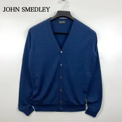 JOHN SMEDLEY GREAT BRITAIN wool 100% cardigan S ジョンスメドレー ウール100％ Vネック ニット カーディガン 定番 高級のサムネイル