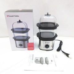 美品 ラッセルホブス Russell Hobbs クイック ミニスチーマー 3000JP 2024年製 ハイパワー 蒸し器 エッグトレイ ゆで卵 元箱 E41S