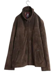 CHAPS チャップス レザージャケット ジップアップ　ラルフローレン CHAPS ラルフローレン レザージャケット L ダークブラウン系
