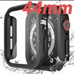 LISAMER 対応 Apple Watch ケース Series 9/8/SE/7/6/5/4 44mm アップルウォッチ用 ケース 防水 一体型 新デザイン 3D直角エッジ 超薄型 PC+ガラス素材 高透過率 対応 Apple Watch カバー 全面保護