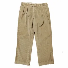 80's USA製 LLビーン LLBean 2タック 太畝 コーデュロイパンツ (36) ダークカーキ系 80年代 旧タグ アメリカ製 アメリカ古着 USED  ビンテージ ヴィンテージ