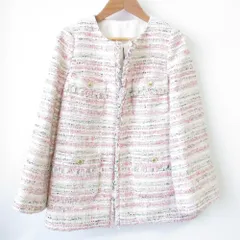 ANAYIファンシーツイードコクーン ジャケット 未使用 22SS ANAYI アナイ ラメ糸 ファンシーツイードコクーン ノー