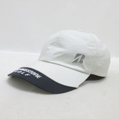 H■ブリヂストン/BRIDGESTONE GOLF ロゴ刺繍 ゴルフキャップ CAP 帽子/薄灰色/MENS■112【中古】