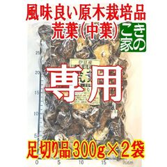 ★ちぃねこ様専用★荒葉（小葉）より肉厚品の伊豆産原木栽培の★荒葉（中葉）足切り品３００ｇ×２袋