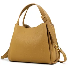 ライトブラウン [Kyoei-Tech] ハンドバッグ レディース 高級本革 ショルダーバッグ レザーバッグ フォーマルバッグ 肩掛け 斜め掛け シルクスカーフ付き カバン 超軽量 自立性 おしゃれ お洒落 高見え ビジネス 通勤通学 デート (ライトブラウン