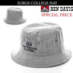 BEN DAVIS【新品・未使用】SURGE COLLEGE HATカレッジロゴ風刺繍のハット＜GREY＞