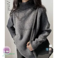 リブニットセーター タートルネック韓国風 ant4y894250