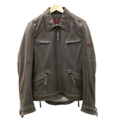 良品 UNION JAP ゴートスキン ライダースジャケット M レッド UNION JAP（ユニオンジャップ） ラムスキンライダースジャケット