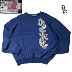 キャプテンサンタ CAPTAIN SANTA プリント スウェットLネイビー古着　SWSS0325のサムネイル