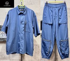 美品 GU x UNDERCOVER 半袖シャツ/パラシュートパンツ 上下セットアップ M ジーユー アンダーカバー