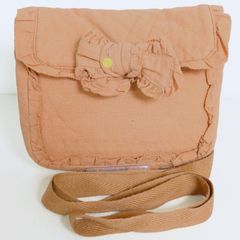 カネコイサオ★フリルとリボンが可愛いショルダーバッグ　オレンジ系　＊ｋ3895