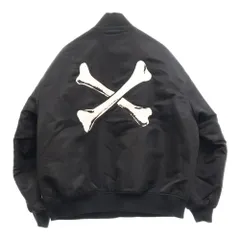 WTAPS (ダブルタップス) 21AW TEAM JACKET NYLON TWILL 212TQDT-JKM01 ナイロンツイル クロスボーン刺繍 チームジャケット ブルゾン ブラック