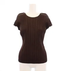 PLEATS PLEASE ダークグブラウンプリーツ 半袖シャツ PLEATS PLEASE(プリーツプリーズ) 半袖プリーツカットソーPP93