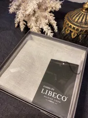 高級リネンハンカチ　リベコ　ベルギー　グレー　紳士用にも…