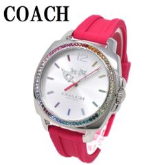 美品 COACHコーチ レディース腕時計スターダスト 桜ピンク 箱付 電池