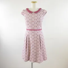 トッカ TOCCA ワンピース ミニ キャップスリーブ 刺繍 花柄 2way 白 ピンク 4 *T86のサムネイル