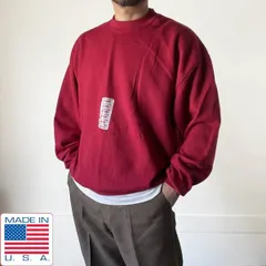 新品 80s USA製 JERZEES 無地 スウェット XL バーガンディ ブランク ジャージーズ クルーネック トレーナー ビンテージ D152-13-0005ZV