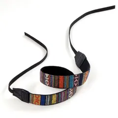 一眼レフ ストラップ カメラストラップ 民族風ワイドキャリーストラップ ハンドストラップ ハンドストラップ 手首 カメラ縞模様編み込みストラップ 刺繍 ボヘミアン風 長さ調節可