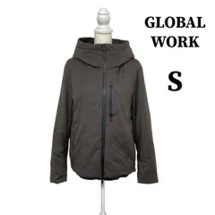 S【超美品 | GLOBAL WORK / グローバルワーク 】メンズ ブルゾン アウター ジャケット ジップアップ コート ブルゾン フード Sサイズ シンプル 着回し万能 無地 KKB4-7