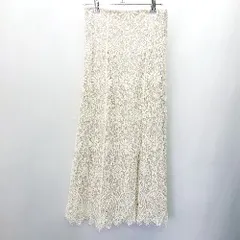 ◇ ROPE PICNIC ロペピクニック 花柄 ロング フレア スカート サイズ38 ホワイト系 レディース E  【1407020010962】