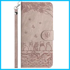 【早発送】シンプルスマホ6 201S ケース手帳型 レザー  c  S09カバーカード収納 スタンド機能 収納 財布型 人気 高級レザー m m6 ケース 手帳型 スマホケース 桜の下の猫 内蔵マグネット軽量 耐衝撃 Sm Sm6/ S c S09 対応 -ラ