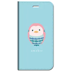 iPhone15 他 手帳型 ケース アマビエ ブルー ★ iPhone SE 8 13 12 他 iPhone各機種対応可能 スマホケース ★ 5r