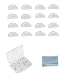 【特価商品】鼻あて 滑り止め ノーズパッド 個セット 柔らかい エアシリコン製 16 パッド跡軽減 鼻パッド 強力 メガネ 3M両面テープ採用 [Marcea] メガネ用