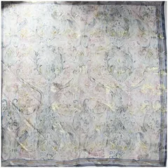 ルチアーノソプラーニ シルク スカーフ ホワイト×ライトグレー 中古