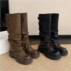 ロングブーツ レディース ブーツ ローヒール ロング丈 膝下 シューズ 厚底 通学 美脚ブーツ 履きやすい 歩きやすい ブーツ 痛くない 普段使い カジュアル シンプル 大人 女性 美脚 大人 おしゃれ nM8n643