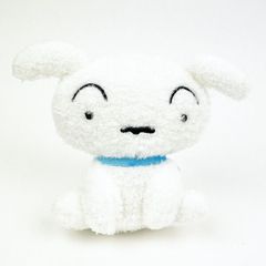 크레용 신짱 시로 주름 마스코트 화이트 봉제 인형