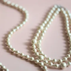 羽のような軽さ コットンパール3連ネックレス 6way 組み合わせ6通り