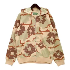 人気★Denim Tears Cotton Wreath 迷彩 ジップアップ パーカー 国内発送□DENIM TEARS□CAMO COTTON WREATH ZIP HOODIE (Denim