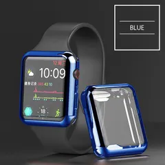 アップルウォッチ カバー ケース 【ブルー】 apple watch series 6 SE 5 4 3 2 1 38mm 40mm 42mm 44mm 45mm