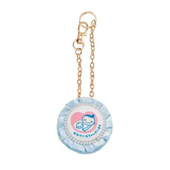 【cocomam】マタニティロゼット◇フリルリボンキーホルダー 両面タイプ ころんと可愛い ママになるみなさまへ ギフト プレゼント お祝い 日本製 マタニティマーク（パールブルー）