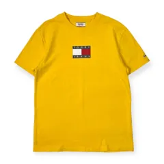TOMMY JEANS トミージーンズ ボックスロゴ プリント 半袖 Tシャツ L/イエロー メンズ トミーヒルフィガー