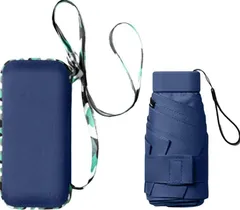 日傘 UVカット 100 遮光 折りたたみ傘 コンパクトミニ 折り畳み傘 メンズ レディース 軽量 おりたたみ傘 晴雨兼用 紫外線遮断 遮熱 耐風撥水 梅雨対策 6本骨 傘 ケース付きバッグ 携帯しやすい ネイビー グリーン