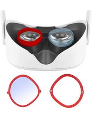 ★Esimen 適用Quest 2/Quest 3S用の度付きレンズ, Quest 2 /Quest 3Sに適用近視レンズ, レンズ 度付きブルーライトブロッキングレンズ,レンズ保護フレーム、Quest 3S用軽量 (-6.00, 赤左)