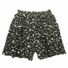 ツモリチサト TSUMORI CHISATO ストレッチ ジャージー生地 ショーツ ショート ハーフ パンツ 水玉 ドット 総柄 ゴムウエスト キュロット イージーパンツ ボトムス 2/M 黒 ブラック 白 ホワイト レディースのサムネイル