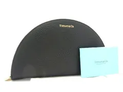 ■新品■未使用■ TIFFANY＆Co. ティファニー ハーフムーン レザー 総柄 クラッチバッグ 長財布 ウォレット ブラック系 CA6425yOのサムネイル
