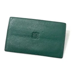 ロエベ　LOEWE　アナグラムロゴ レザーカードケース　グリーン　緑　名刺入れ ロエベ LOEWE 名刺入れ カードケース ANAGRAM アナグラム