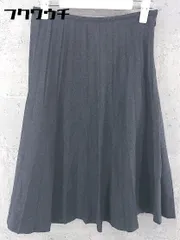 ◇ INDIVI インディヴィ サイドジップ 膝丈 フレア スカート サイズ38 ダークグレー レディース 【中古】 【1002800513048】