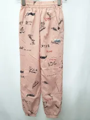 ◇ Θ adidas アディダス 総柄 ジョガー パンツ サイズS ピンク レディース E  【1507010009249】