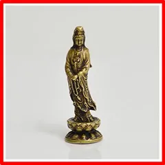 暖色系 仏教美術 澤田政廣 古銅 観音菩薩像 仏像 置物 高さ約28cm M